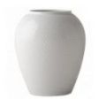 Rhombe Vase H25 hvid