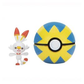 Pokemon - Clip'N Go - Scorbunny & Quick Ball