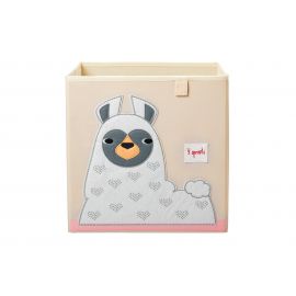 3 Sprouts - Storage Box - White Llama