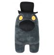 Among Us - Bamse m. Tilbehør - Sort tophat & maske 30 cm