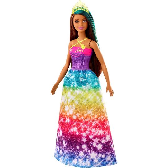 Barbie - Dreamtopia Prinsesse Dukke - Neon GrØn Tiara GJK14