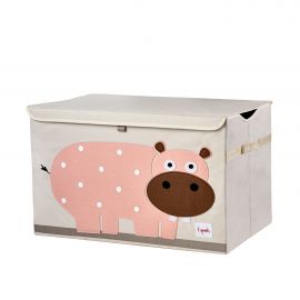 3 Sprouts -Opbevaringskasse - Pink Hippo