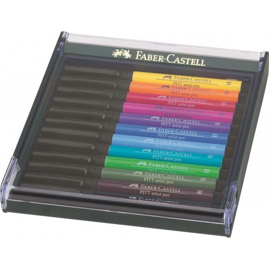 Faber-Castell - Pitt Artist Pen - Gaveæske - Klare Farver 267421