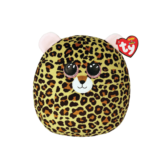 Ty Bamse - Squish a Boos - Leoparden Livvie 25 cm