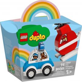 LEGO DUPLO - Brandslukningshelikopter og politibil  10957