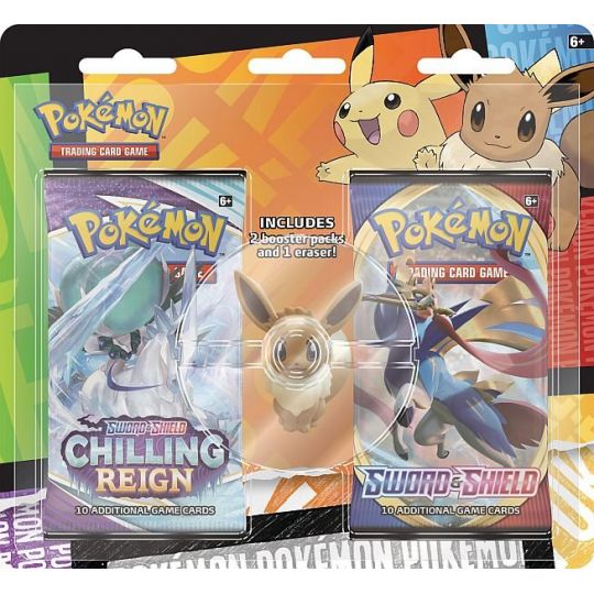 Pokemon - Back to School Eraser Blister Pack - Eevee