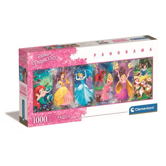 Clementoni - Panorama Puslespil 1000 brk - Disney Prinsesser