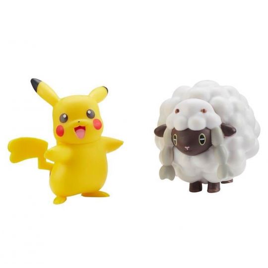 Pokemon - W7 Battle Figur - Pikachu & Wooloo