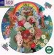 eeBoo - Rundt puslespil 500 brk - Theatre of Flowers