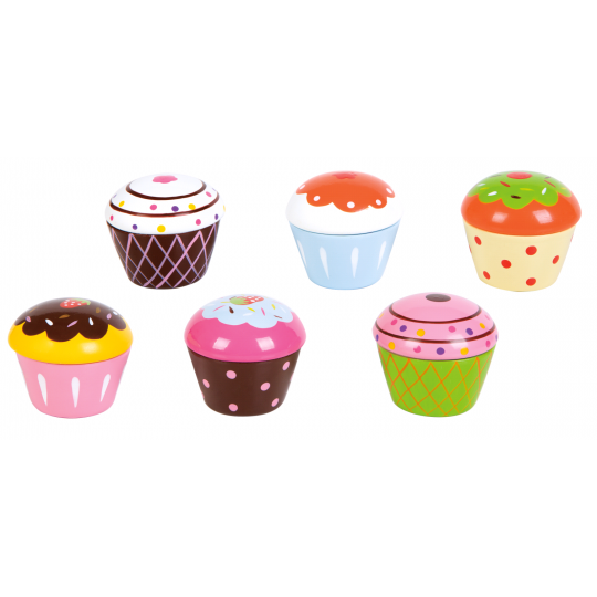 Small Wood - Cupcakes 6 stk 45-1147491