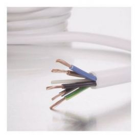 E:ZO Netledning H05VV-F 5 x 1,5 mm² hvid 2m