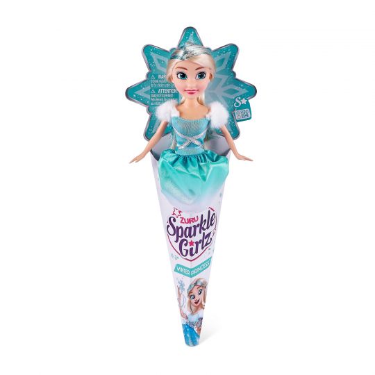 engros Sparkle Girlz - Dolls - Winter Princess In Cone 26cm 10017BQ1