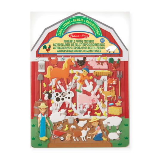 Melissa og Doug - Genanvendelige Puffy Stickers - Farm - 19408