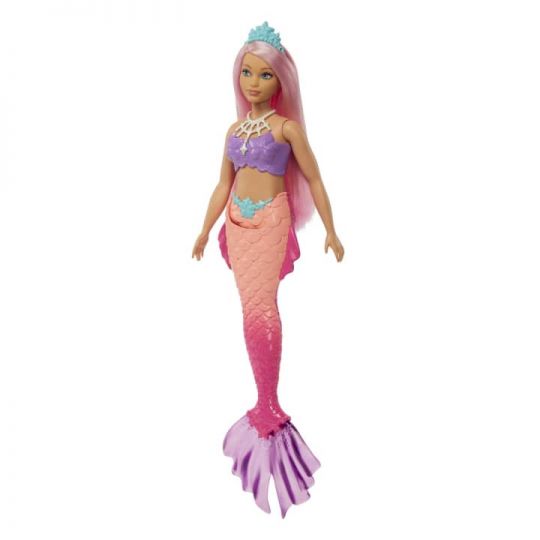 Barbie - Dreamtopia Havfruedukke - Kurvet, Lyserødt hår HGR09