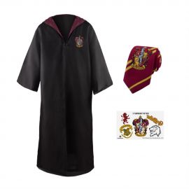 Harry Potter - Gryffindor - Kåbe, slips og tatoveringer - Børn