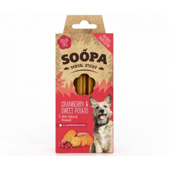 SOOPA - BLAND 3 FOR 108 - Dental Sticks Cranberry & Sweet Potato 100g