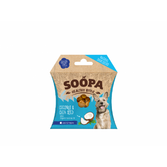 SOOPA - BLAND 4 for 119 - Healthy Bites Coconut & Chia Seed 50g