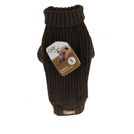 All For Paws - Strikket Hunde Sweater Fishermans Brun S 25.4CM