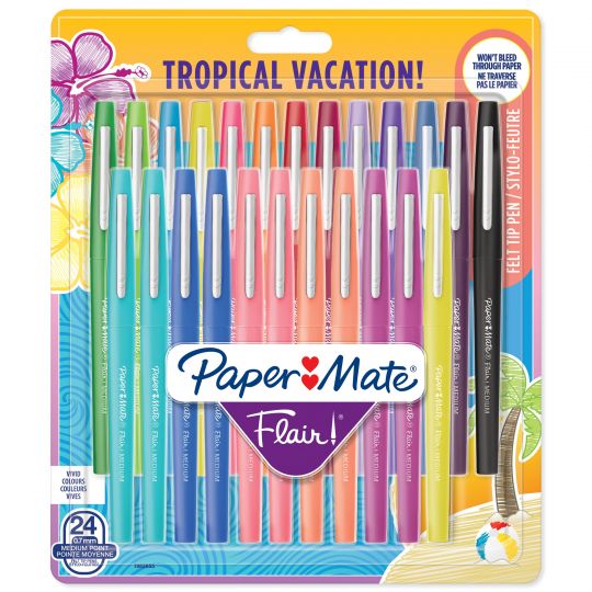 Papermate - 24 Flair filt tuscher - Tropiske farver