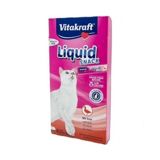 Vitakraft - Liquid Snack med and og B-glukaner, 6x15g