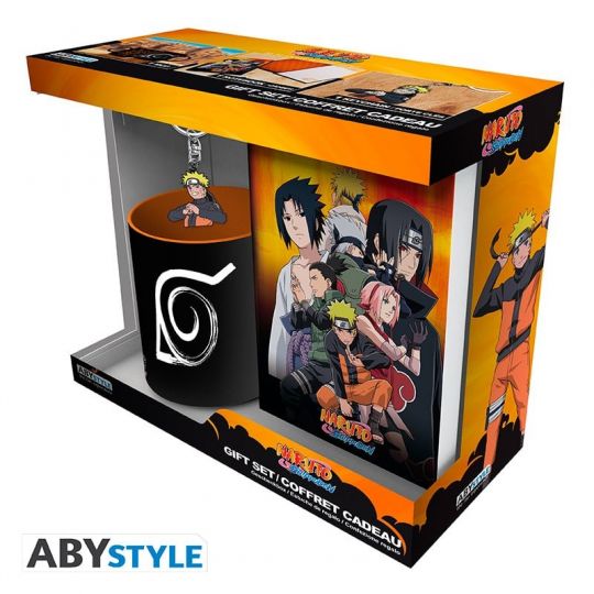 NARUTO SHIPPUDEN - Pck Mug320ml + Keyring PVC + Notebook Naruto