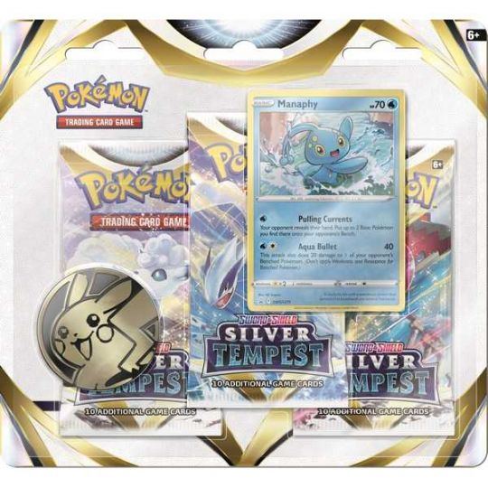 Pokémon - Silver Tempest – 3 Pack Blister - Manaphy