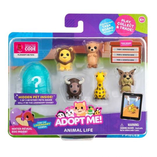 Adopt Me - 5 Pakke Pets 5 Cm - Animal Life