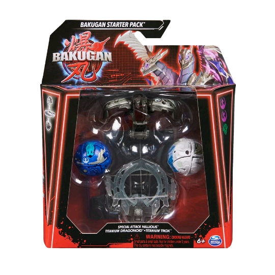 Bakugan - Special Attack Nillious, Titanium Dragonoid & Titanium Trox