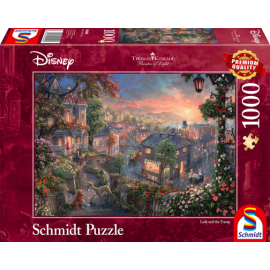 Schmidt - Thomas Kinkade Disney - Lady og Vagabonden 1000 brikker