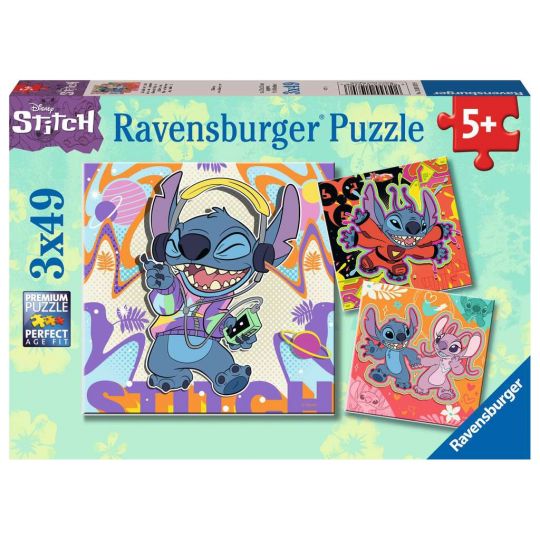 Ravensburger - Puslespil Disney Stitch 3x49 brikker