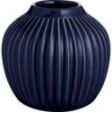 Hammershøi Vase H12,5 indigo