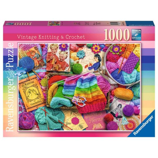 Ravensburger - Puslespil Vintage Knitting & Crochet 1000 brikker