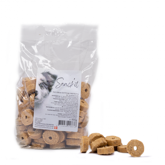 Snack'it - Soft Rings m. Kylling 500g