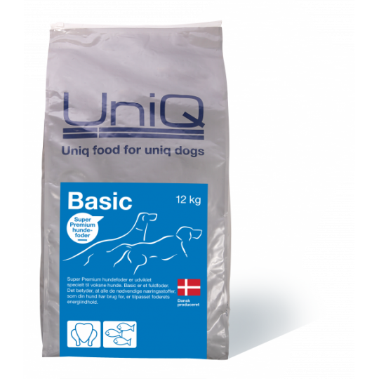 UniQ - Hundefoder Basic Adult  12 kg