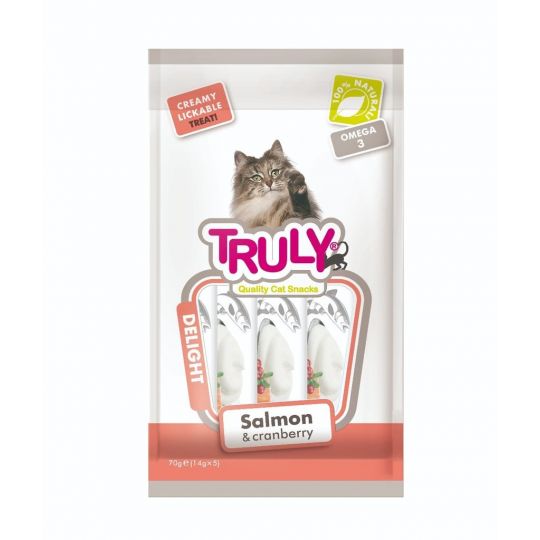 Truly - Cat Creamy Lickable Salmon & Cranberry 70g