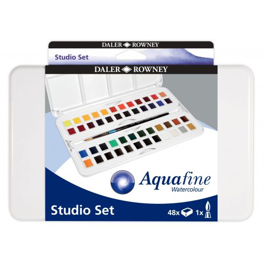 Daler-Rowney - Aquafine Akvarel 48 Half Pans 306032