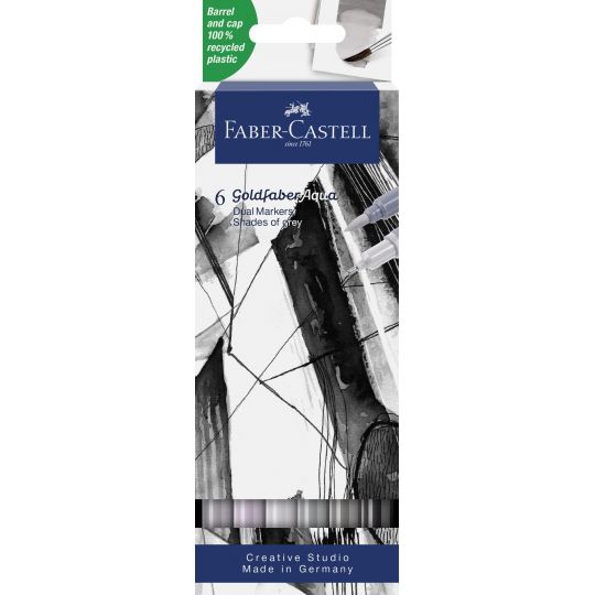 Faber-Castell - Gofa Aqua Dual Marker Shades of grey 6 pcs 164522