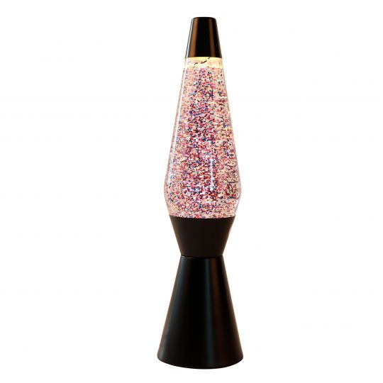 iTotal - Lava Lampe 36 cm - Sort Base og Glitter