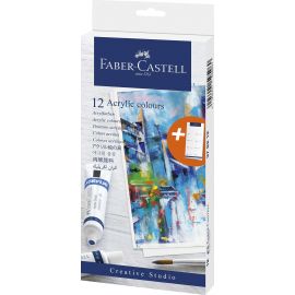 Faber-Castell - Acrylic colour cardboard box 12 pcs 379212