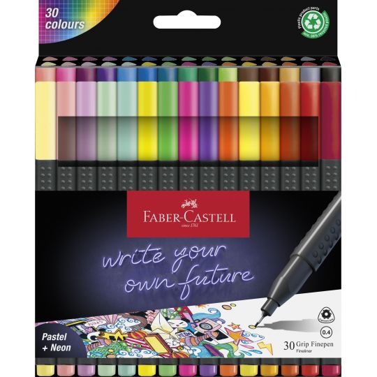 Faber-Castell - Finepen Grip 0.4 set 30 pcs 151630