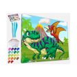 SPLAT PLANET - Clay painting on canvas 30x40cm - Dinosaurs 777689