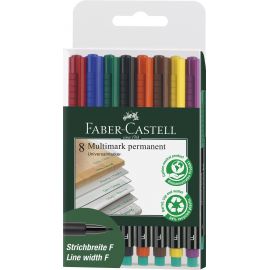 Faber-Castell - Marker Multimark permanent F wallet 8 pcs 151309