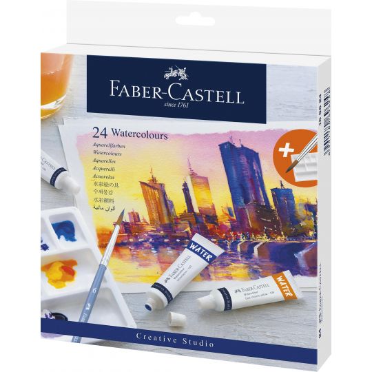 Faber-Castell - Watercolour cardboard box 24 pcs 169624