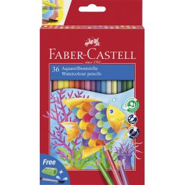 Faber-Castell - Watercolour pencil + brush box 36 pcs 114437