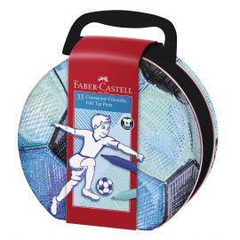 Faber-Castell - Felt tip pen Connector suitcase soccer 155538