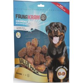 Faunakram - BLAND 4 FOR 119 - Crunchy bites with chicken inside Large 300gr obs Bedst før 5/8-2024