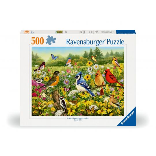 Ravensburger - Puslespil Birds in the Meadow 500 brikker