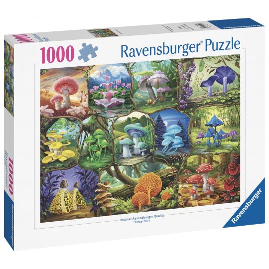 Ravensburger - Puslespil Beautiful Mushrooms 1000 brikker