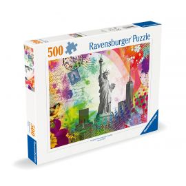 Ravensburger - Puslespil New York Postcard 500 brikker