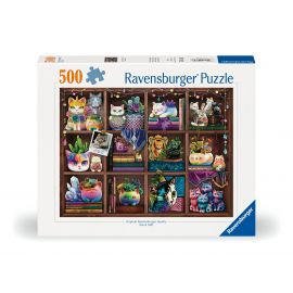 Ravensburger - Puslespil Cubby Cats and Succulents 500 brikker